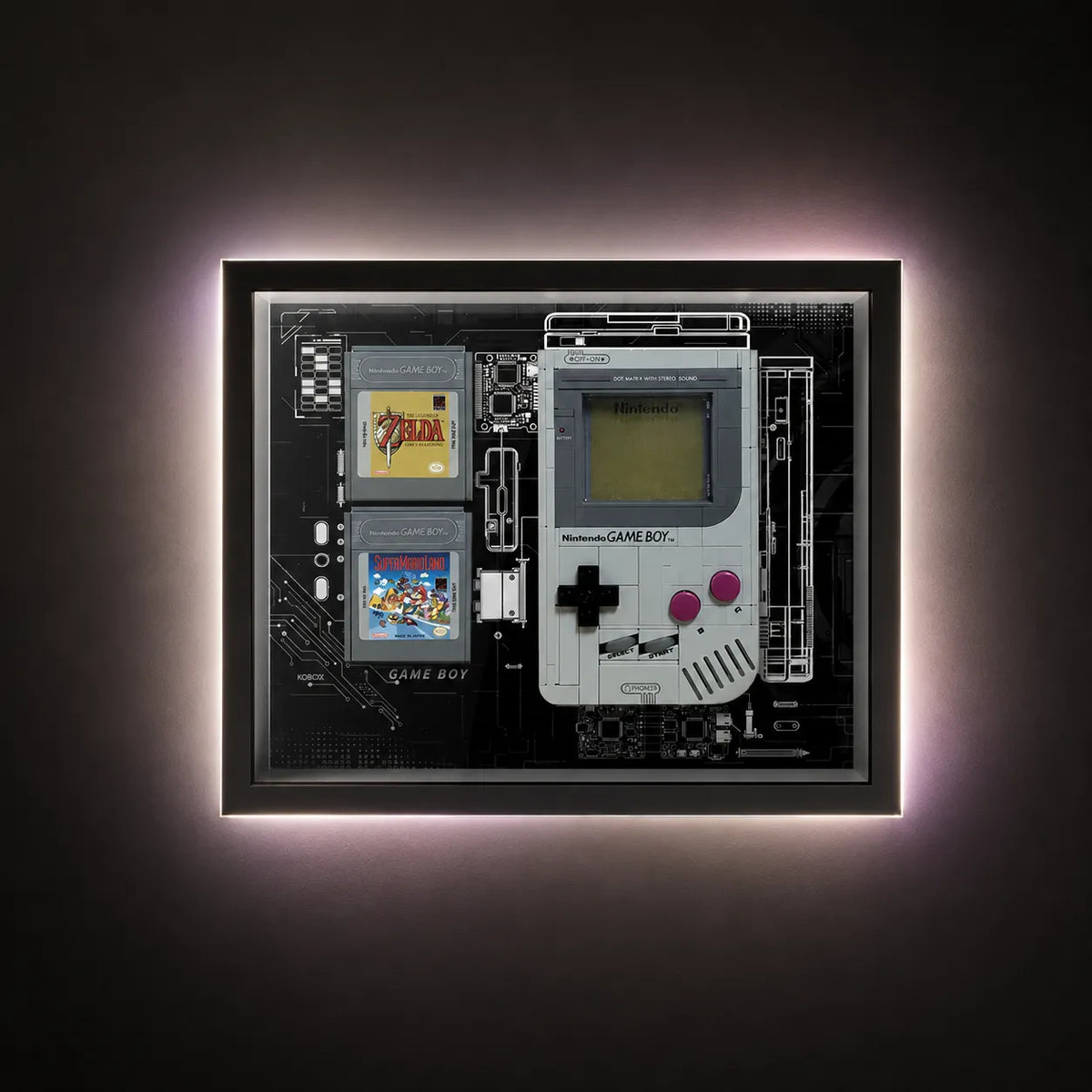 Wall Display Frame for LEGO® Super Mario™ Game Boy™ 72046 - brkox