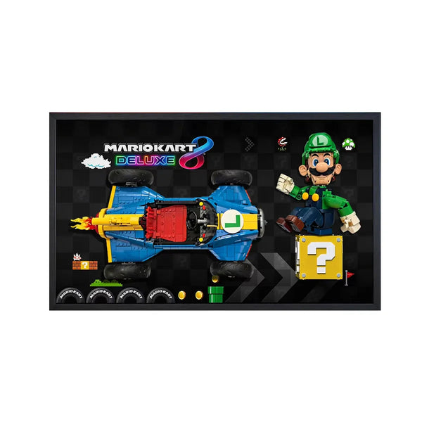 Wall Display Frame for LEGO® Super Mario™ Mario Kart™ – Mario & Standard Kart 72037 | Luigi & Mach 8 72050