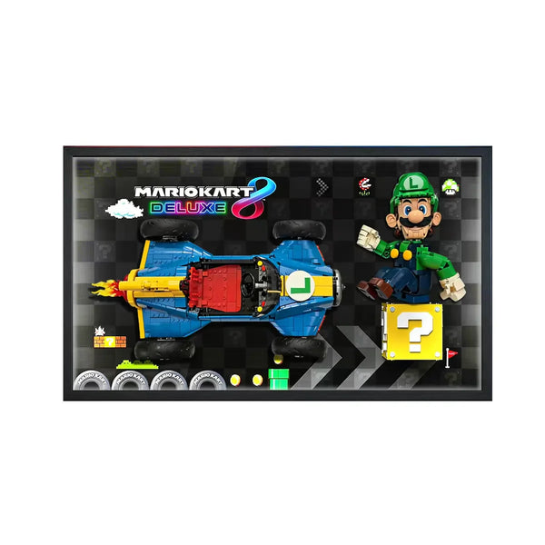 Wall Display Frame for LEGO® Super Mario™ Mario Kart™ – Mario & Standard Kart 72037 | Luigi & Mach 8 72050