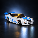 Light Kit Compatible with LEGO® Speed Champions 2 Fast & Furious Nissan Skyline GT-R (R34) Set 76917