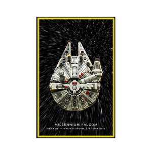 Wall Display Frame for LEGO® Star Wars™ Millennium Falcon 75257 | Hyperspace Rush