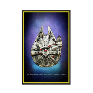 Wall Display Frame for LEGO® Star Wars™ Millennium Falcon 75257 | Cosmic Charm
