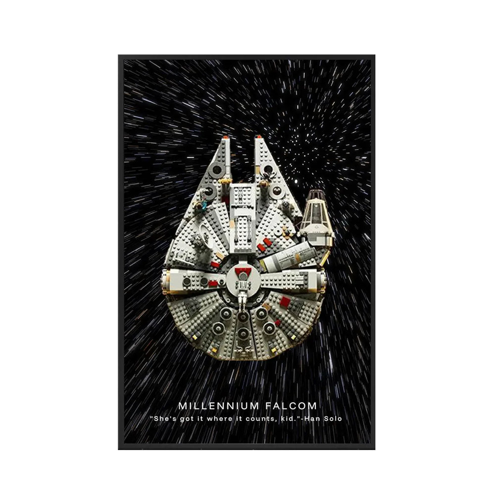 Wall Display Frame for LEGO® Star Wars™ Millennium Falcon 75257 | Hyperspace Rush