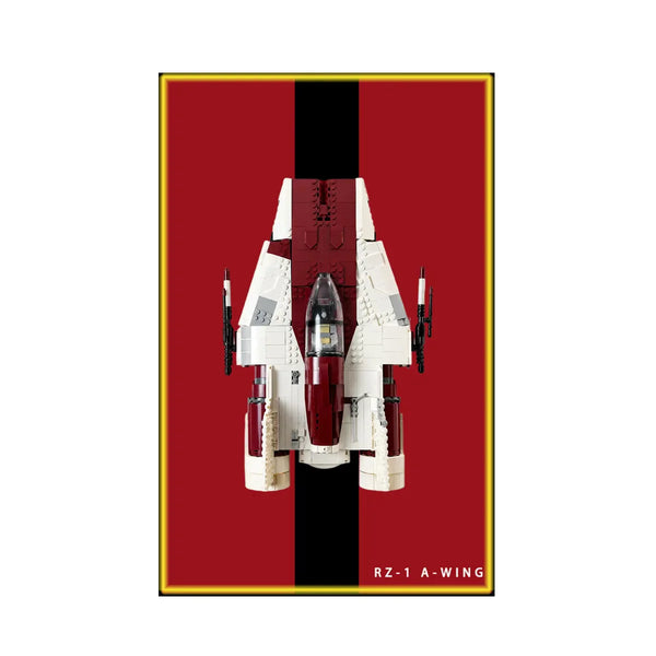 Wall Display Frame for LEGO® Star Wars™ A-wing Starfighter™ 75275