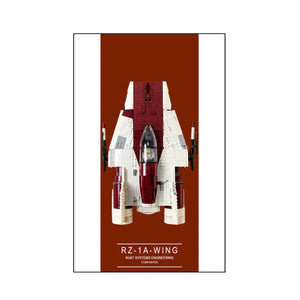 Wall Display Frame for LEGO® Star Wars™ A-wing Starfighter™ 75275