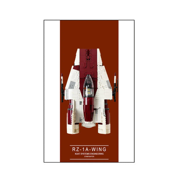 Wall Display Frame for LEGO® Star Wars™ A-wing Starfighter™ 75275