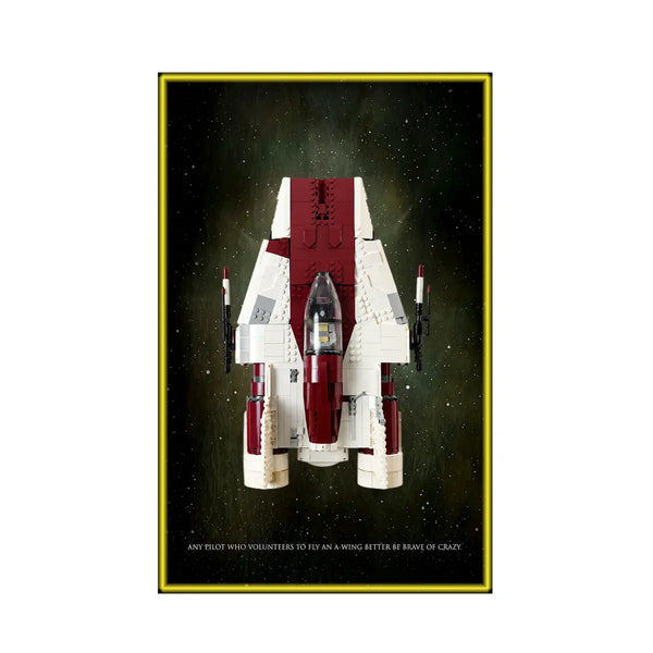 Wall Display Frame for LEGO® Star Wars™ A-wing Starfighter™ 75275