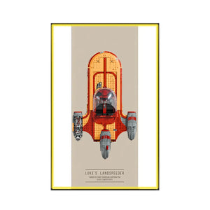 Wall Display Frame for LEGO® Star Wars™ Luke Skywalker’s Speeder 75341