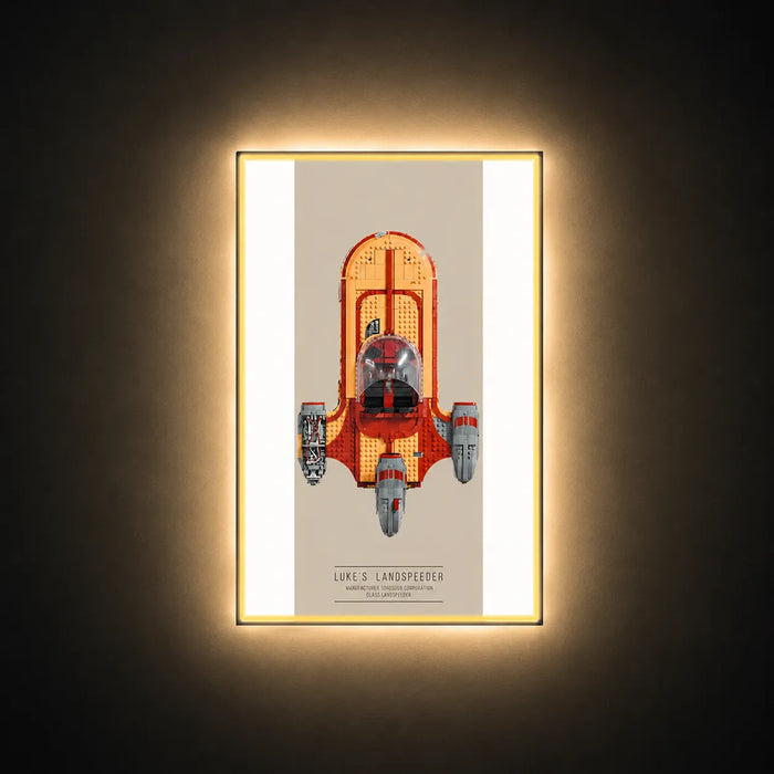 Wall Display Frame for LEGO® Star Wars™ Luke Skywalker’s Landspeeder 75341 - View 2 - brkox