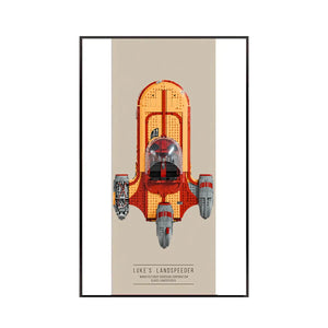 Wall Display Frame for LEGO® Star Wars™ Luke Skywalker’s Speeder 75341