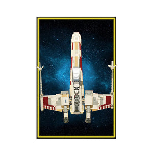 Wall Display Frame Compatible with LEGO® Star Wars™ X-Wing Starfighter™ 75355