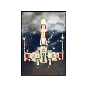 Wall Display Frame Compatible with LEGO® Star Wars™ X-Wing Starfighter™ 75355 Style E