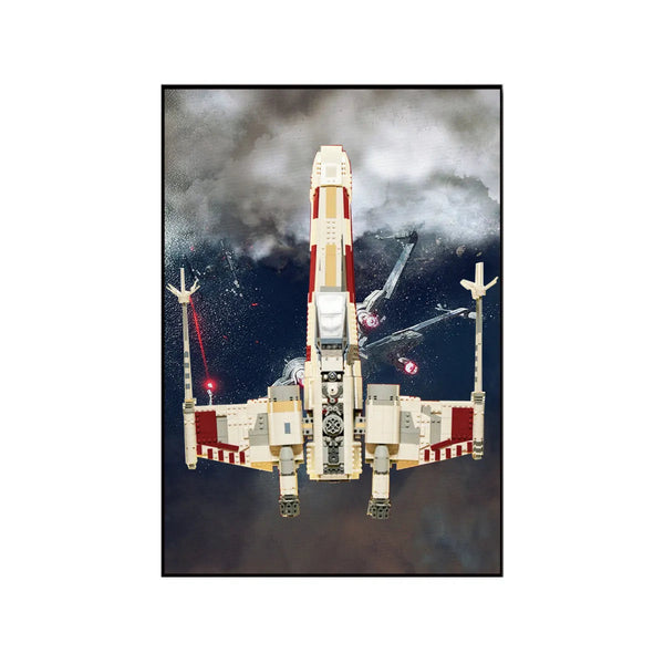 Wall Display Frame Compatible with LEGO® Star Wars™ X-Wing Starfighter™ 75355 Style E