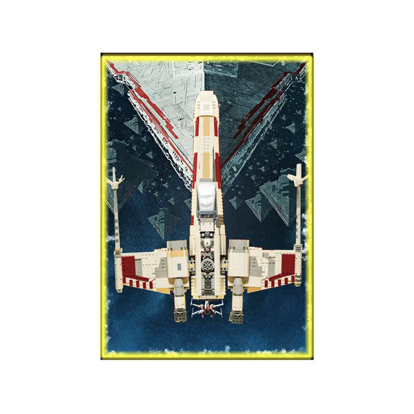 Wall Display Frame Compatible with LEGO® Star Wars™ X-Wing Starfighter™ 75355 Style E