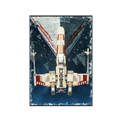 Wall Display Frame Compatible with LEGO® Star Wars™ X-Wing Starfighter™ 75355 Style E