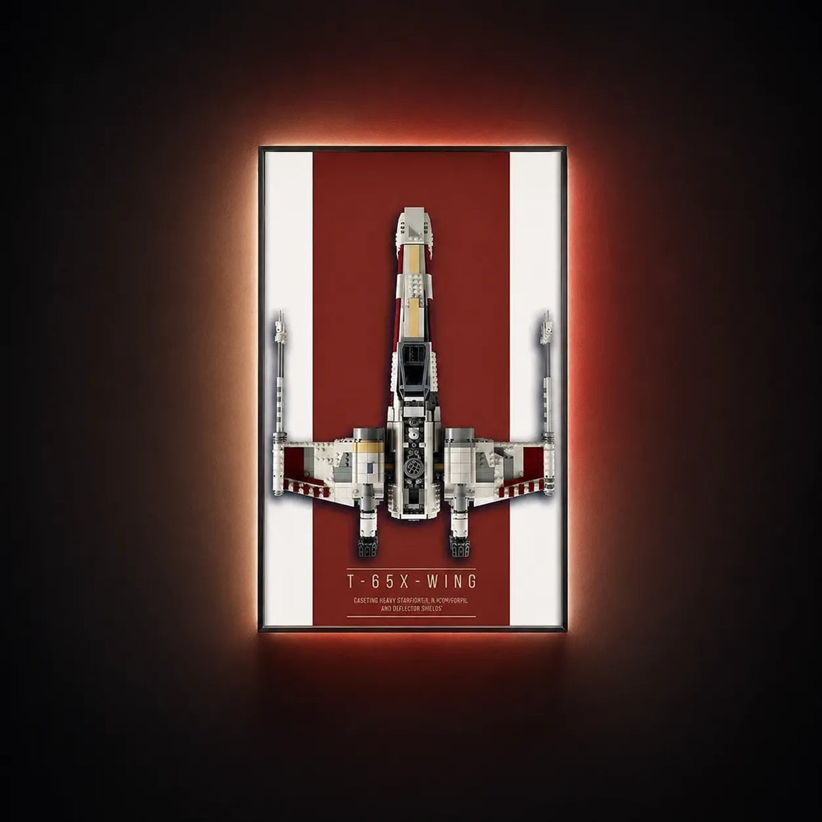 Wall Display Frame for LEGO® Star Wars™ X-Wing Starfighter™ 75355 - View 2 - brkox