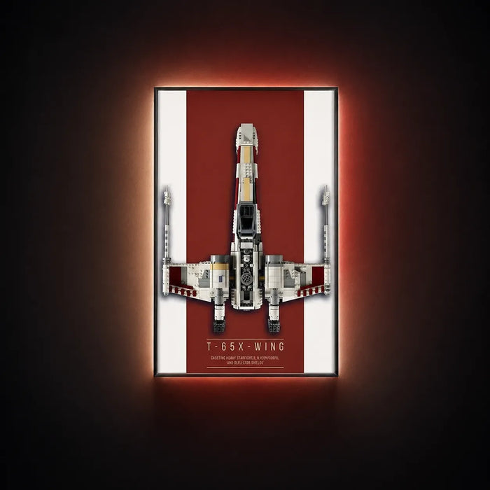 Wall Display Frame for LEGO® Star Wars™ X-Wing Starfighter™ 75355 - View 2 - brkox