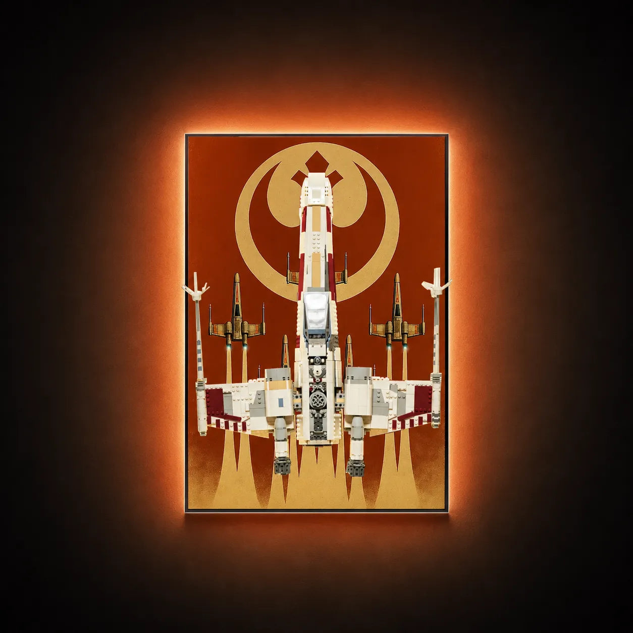 Wall Display Frame for LEGO® Star Wars™ X-Wing Starfighter™ 75355 - brkox