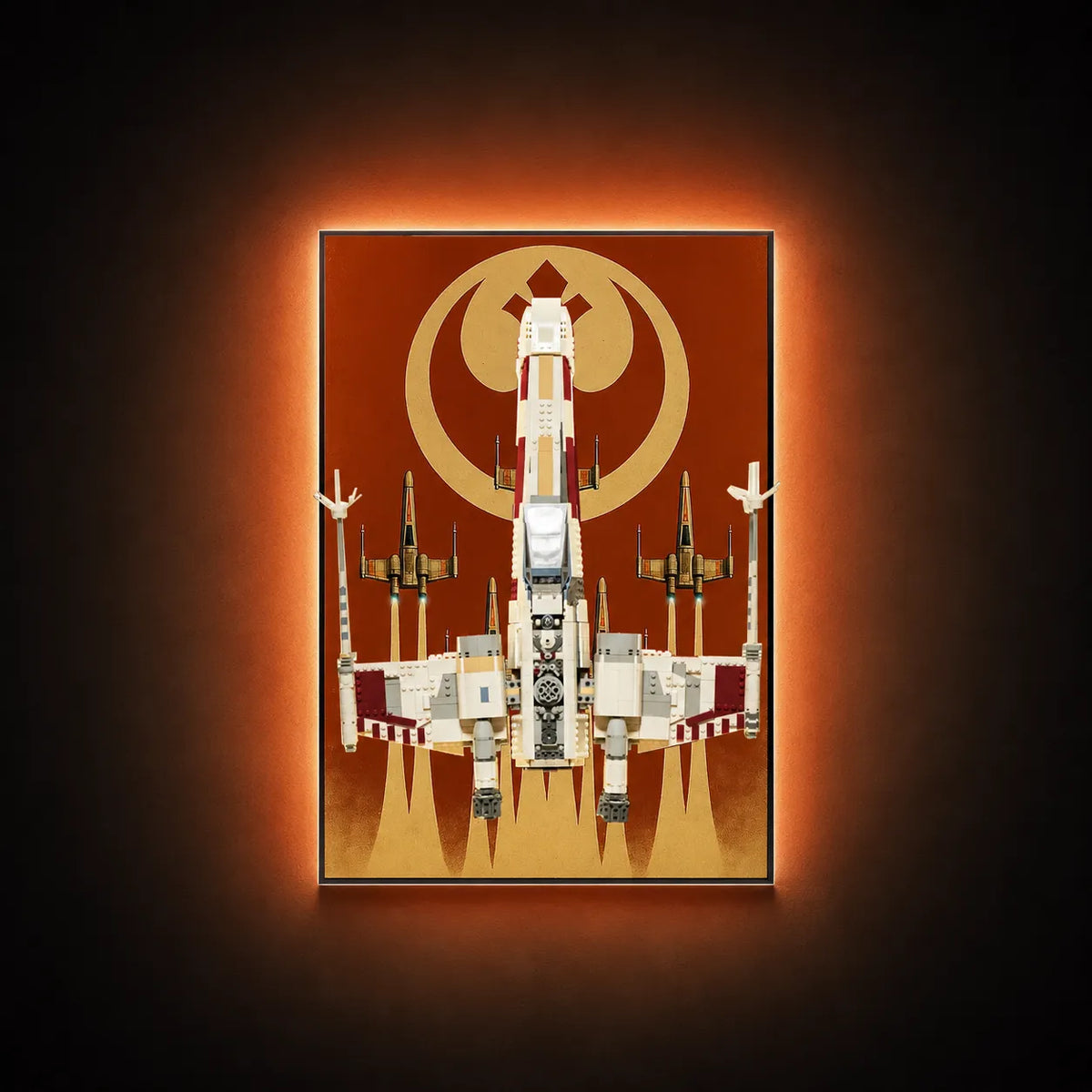Wall Display Frame for LEGO® Star Wars™ X-Wing Starfighter™ 75355 - brkox