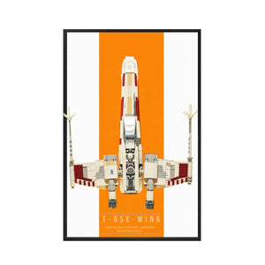 Wall Display Frame Compatible with LEGO® Star Wars™ X-Wing Starfighter™ 75355 Style E
