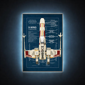 Wall Display Frame Compatible with LEGO® Star Wars™ X-Wing Starfighter™ 75355 Style A