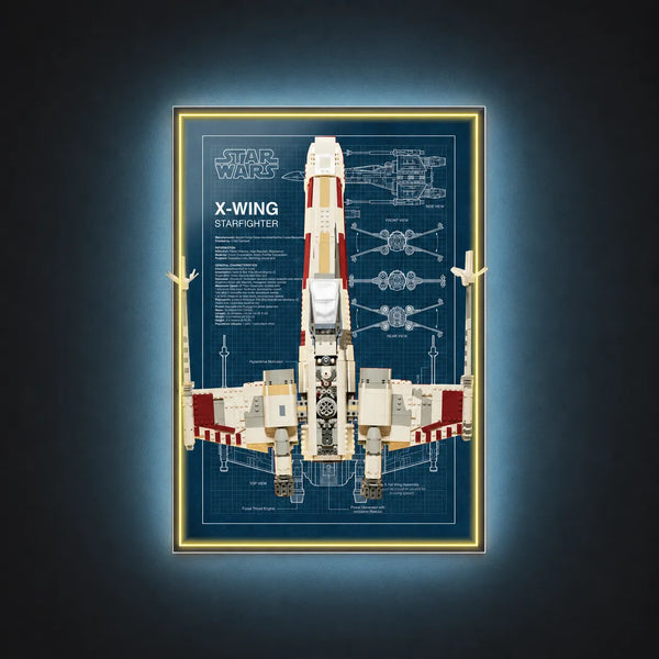 Wall Display Frame Compatible with LEGO® Star Wars™ X-Wing Starfighter™ 75355 Style A