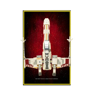 Wall Display Frame for LEGO® Star Wars™ X-Wing Starfighter™ 75355 |Crimson Nebula