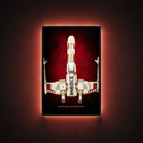 Wall Display Frame for LEGO® Star Wars™ X-Wing Starfighter™ 75355 |Crimson Nebula