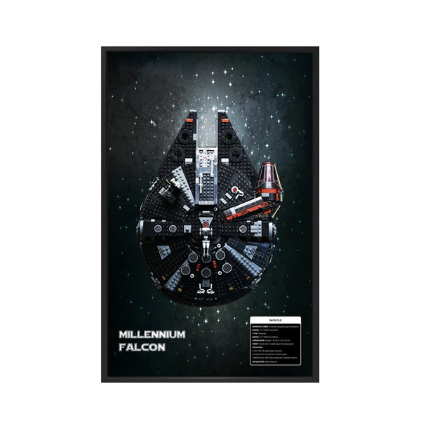 Wall Display Frame Compatible with Lego® Star Wars™ The Dark Falcon 75389 Style B