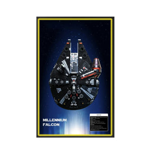 Wall Display Frame Compatible with Lego® Star Wars™ The Dark Falcon 75389 Style B