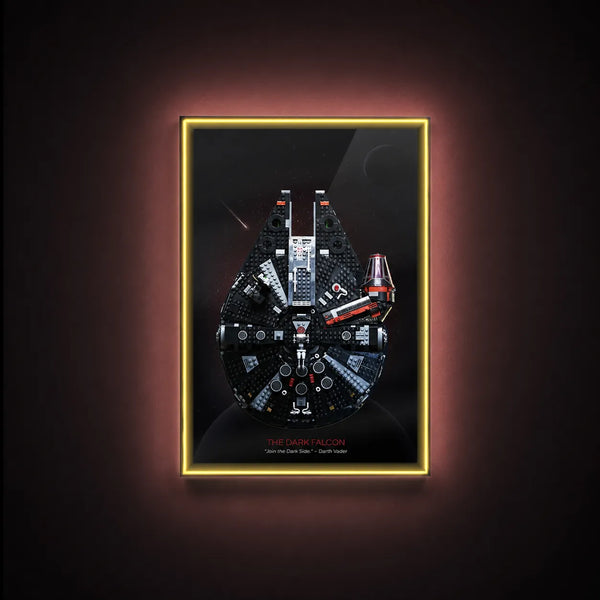 Wall Display Frame Compatible with Lego® Star Wars™ The Dark Falcon 75389 Style B