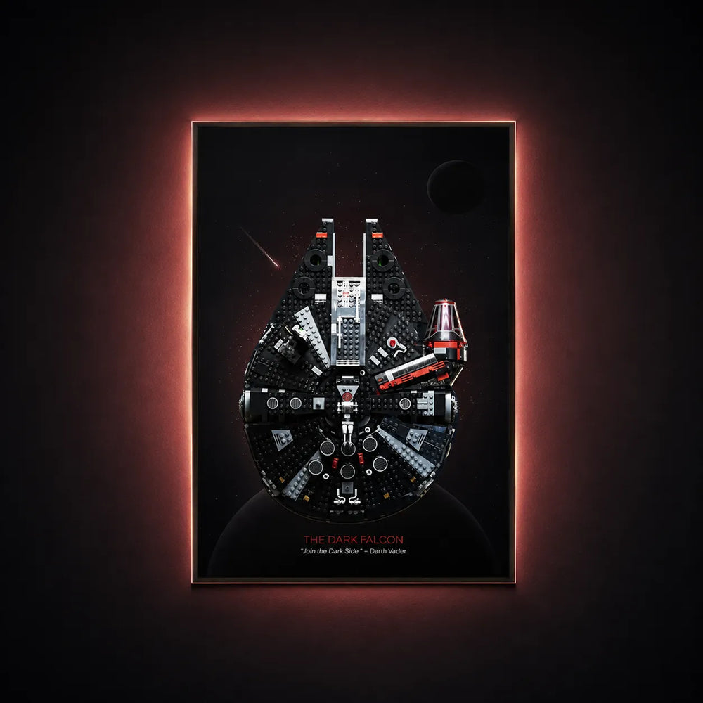 Wall Display Frame Compatible with Lego® Star Wars™ The Dark Falcon 75389 Style B