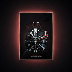 Wall Display Frame Compatible with Lego® Star Wars™ The Dark Falcon 75389 Style B