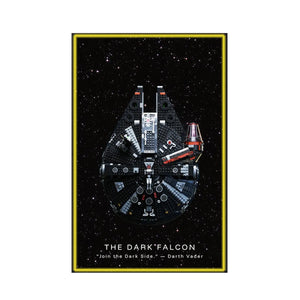 Wall Display Frame Compatible with Lego® Star Wars™ The Dark Falcon 75389 Style B