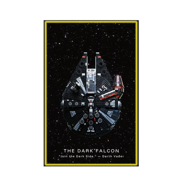 Wall Display Frame Compatible with Lego® Star Wars™ The Dark Falcon 75389 Style B