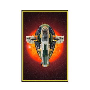 Wall Display Frame for LEGO® Star Wars™ Jango Fett’s Starship™ 75409 | Burning Horizon