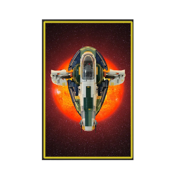 Wall Display Frame for LEGO® Star Wars™ Jango Fett’s Starship™ 75409 | Burning Horizon
