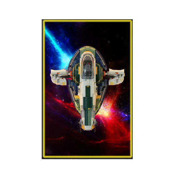 Wall Display Frame for LEGO® Star Wars™ Jango Fett’s Starship™ 75409 | Galactic Fury
