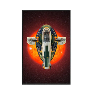 Wall Display Frame for LEGO® Star Wars™ Jango Fett’s Starship™ 75409 | Burning Horizon