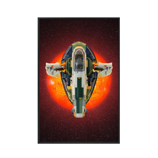 Wall Display Frame for LEGO® Star Wars™ Jango Fett’s Starship™ 75409 | Burning Horizon