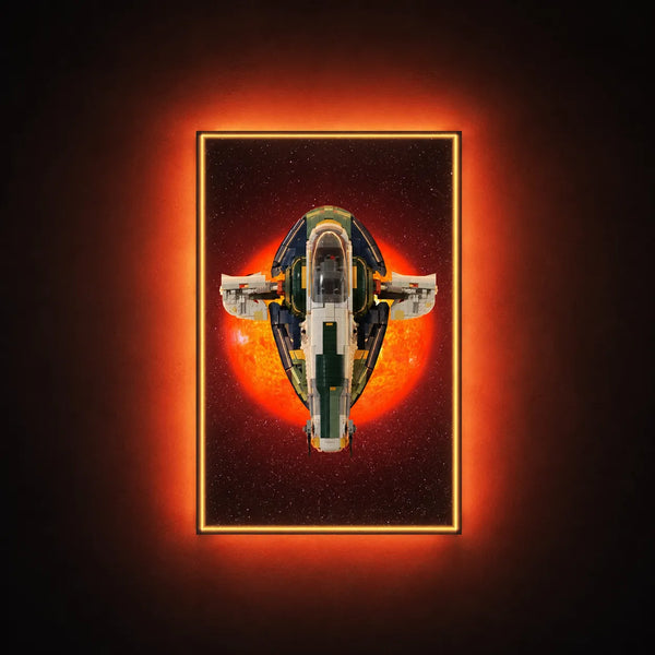 Wall Display Frame for LEGO® Star Wars™ Jango Fett’s Starship™ 75409 | Burning Horizon