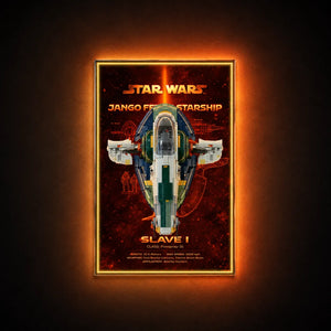 Wall Display Frame for LEGO® Star Wars™ Jango Fett’s Starship 75409 | Style C