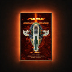 Wall Display Frame for LEGO® Star Wars™ Jango Fett’s Starship 75409 | Style C