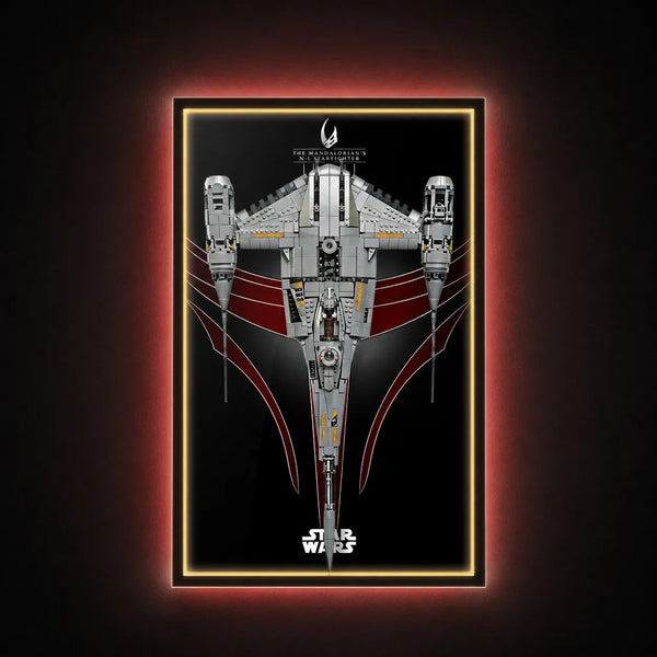 Wall Display Frame for LEGO® Star Wars™ The Mandalorian's N-1 Starfighter™ 75442