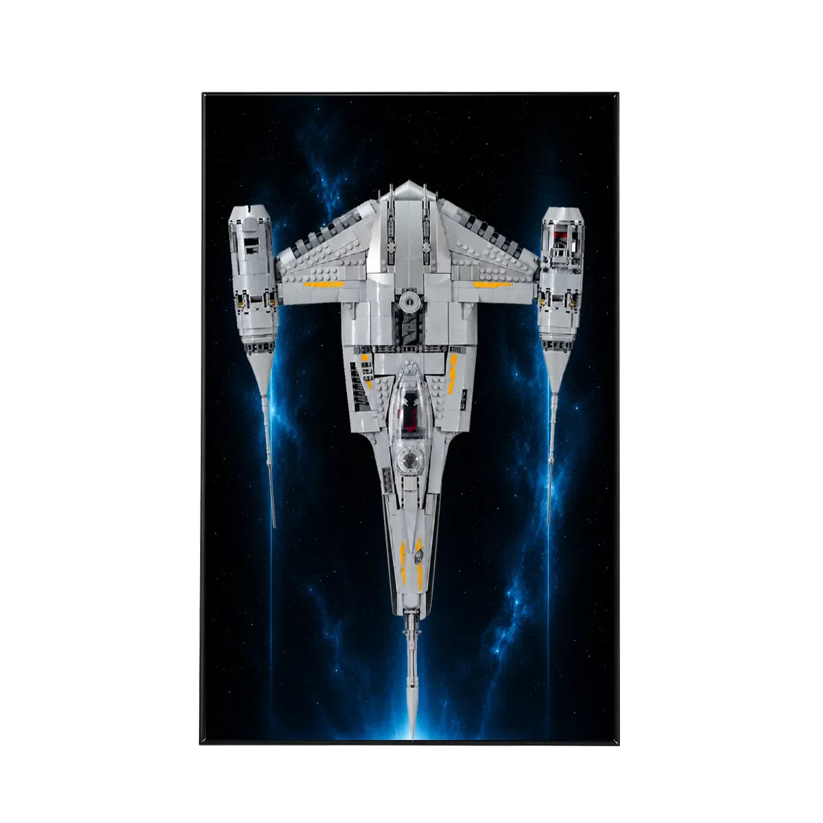 Wall Display Frame for LEGO® Star Wars™ The Mandalorian's N-1 Starfighter™ 75442 - View 15 - brkox