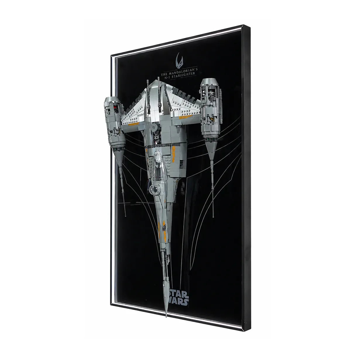 Wall Display Frame for LEGO® Star Wars™ The Mandalorian's N-1 Starfighter™ 75442 - View 4 - brkox