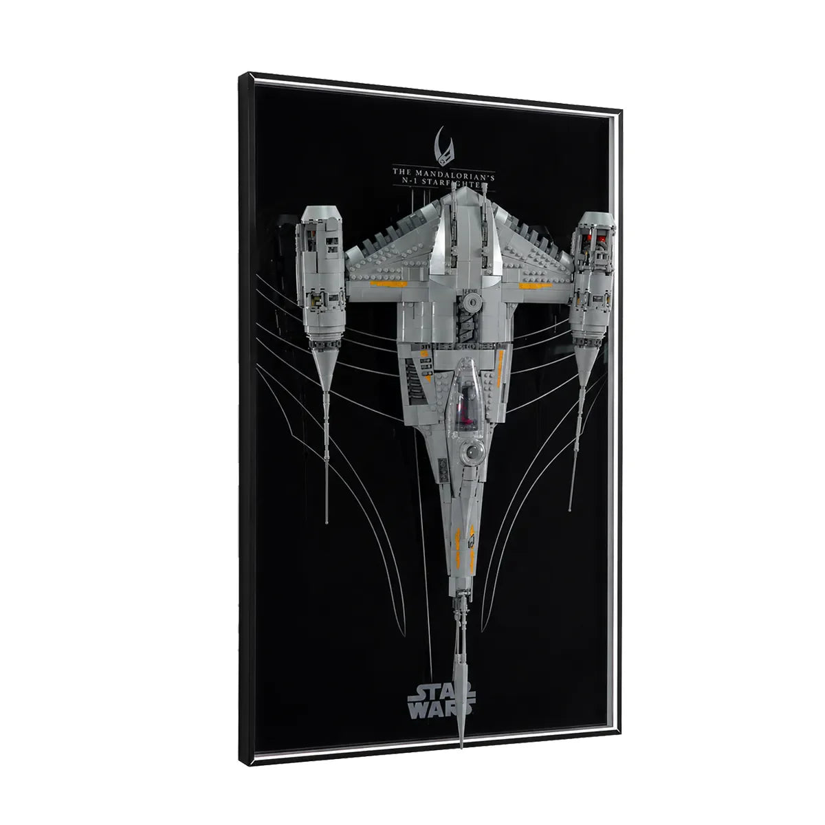 Wall Display Frame for LEGO® Star Wars™ The Mandalorian's N-1 Starfighter™ 75442 - View 5 - brkox