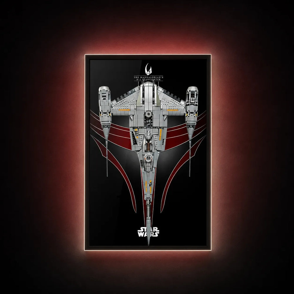 Wall Display Frame for LEGO® Star Wars™ The Mandalorian's N-1 Starfighter™ 75442