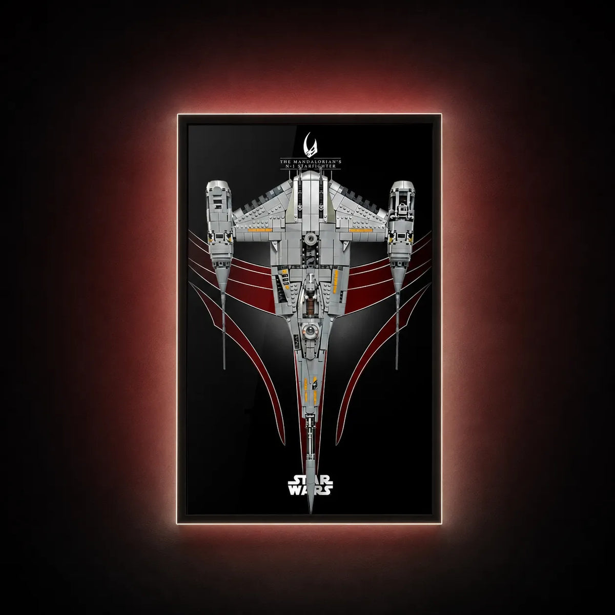 Wall Display Frame for LEGO® Star Wars™ The Mandalorian's N-1 Starfighter™ 75442 - brkox