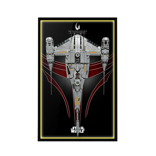 Wall Display Frame for LEGO® Star Wars™ The Mandalorian's N-1 Starfighter™ 75442
